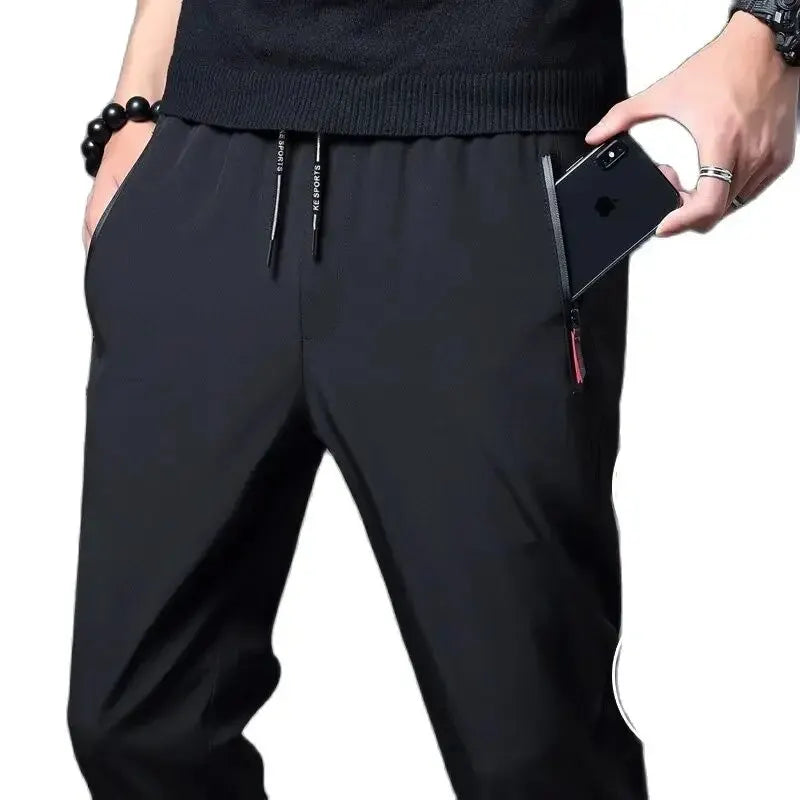 Slim Elastic-Waist Pants – Men