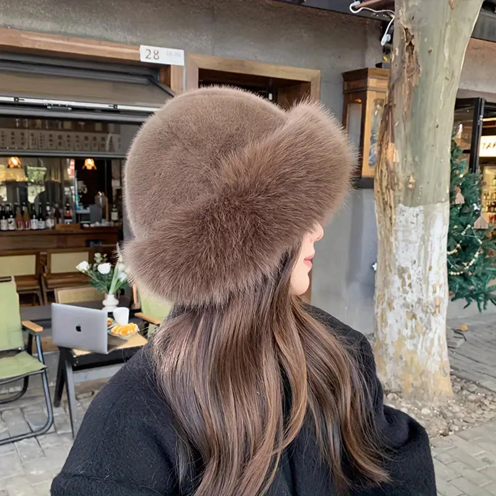 Chapeau d’hiver en fausse fourrure – femme