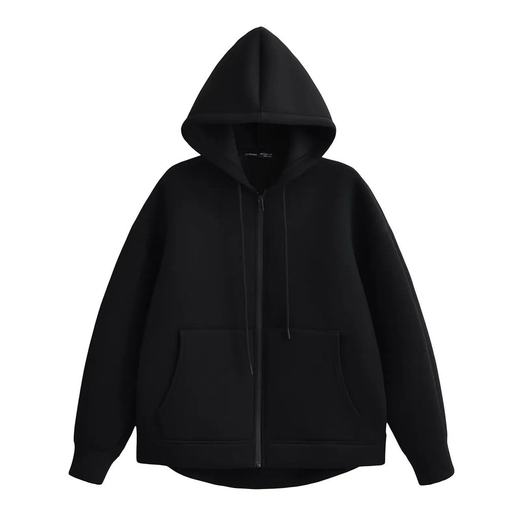 Oversized Zip-Up Hoodie Jacket – Women