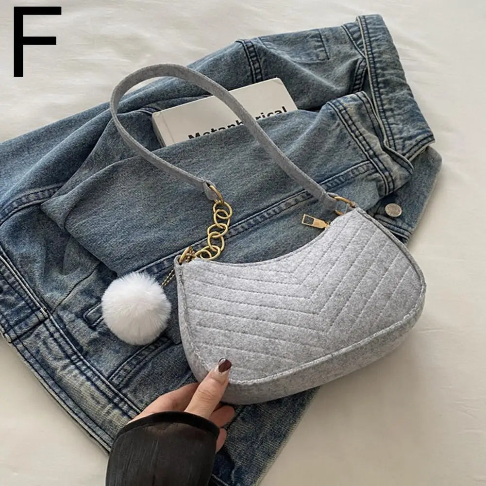 Mini Felt Saddle Shoulder Bag – Women