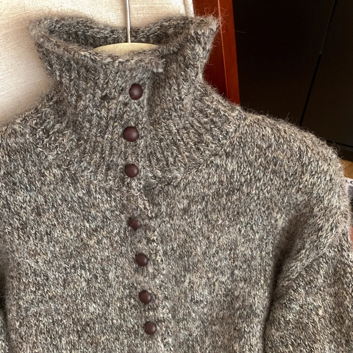 Retro Turtleneck Cardigan – Women