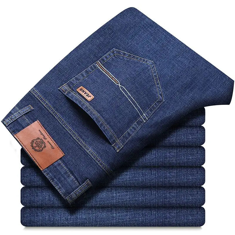 Classic Straight Stretch Jeans – Men