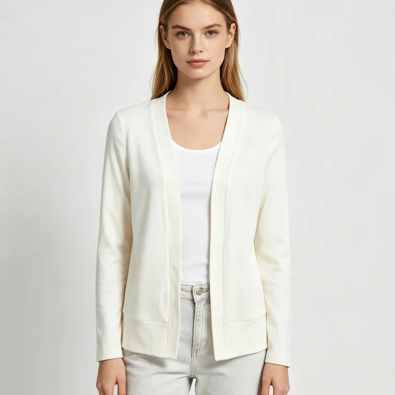 Gilet pour femme à poches ouvertes sur le devant