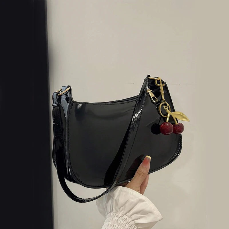 Faux Leather Shoulder Bag – Women