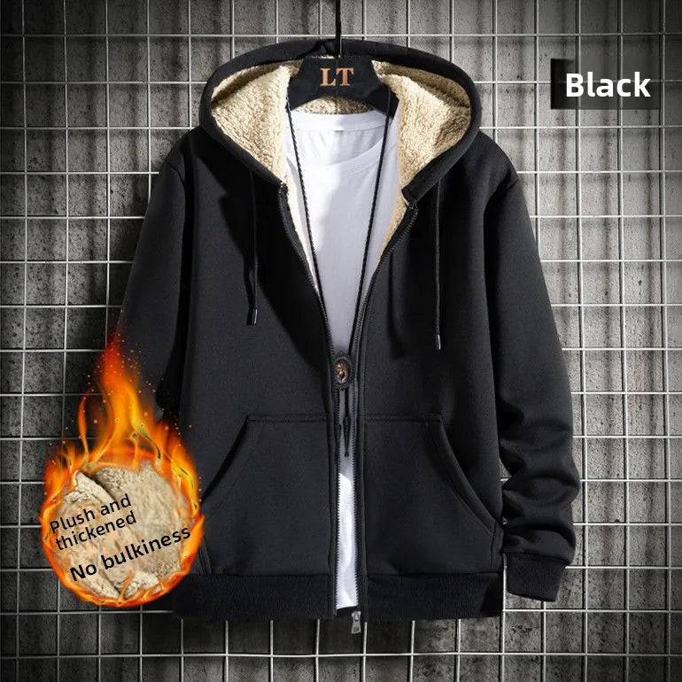 Sherpa-Lined Zip Hoodie – Men