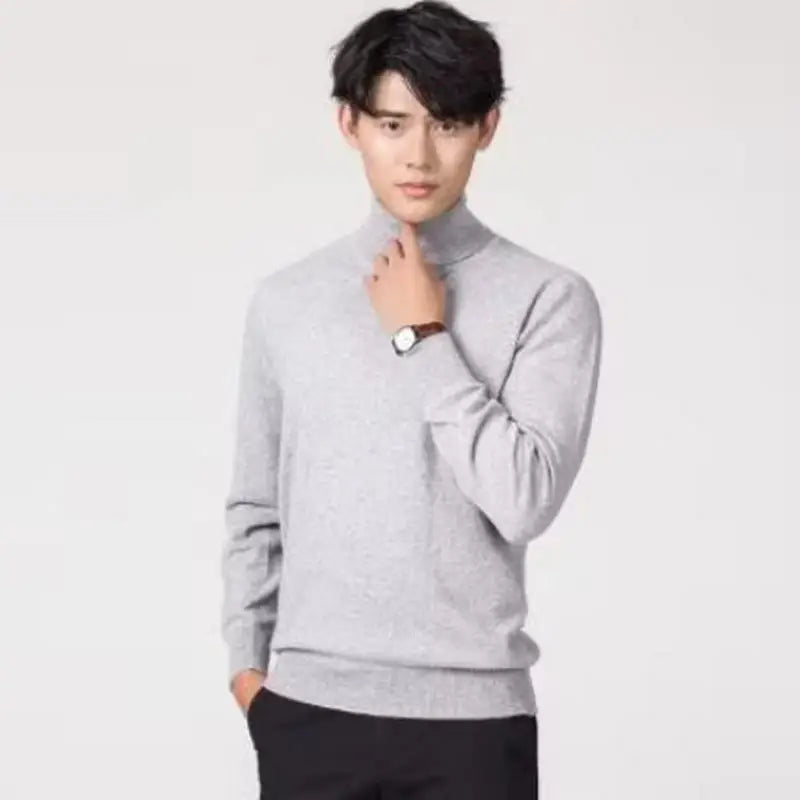 Soft Cashmere Feel Turtleneck – Men