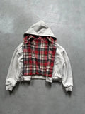 Plaid Reversible Zip Hoodie – Women