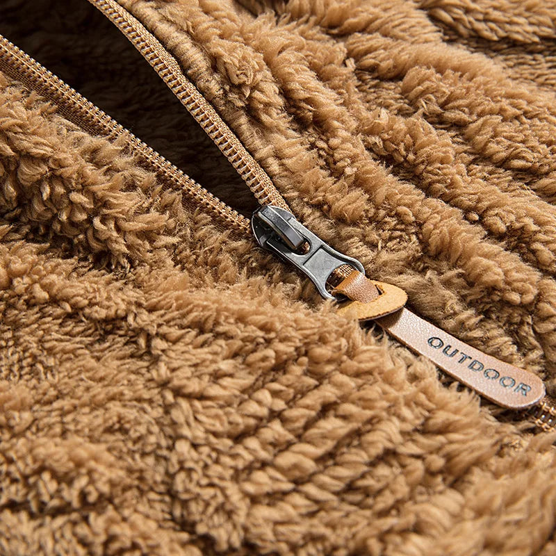 Hooded Fleece Winter Coat – Men