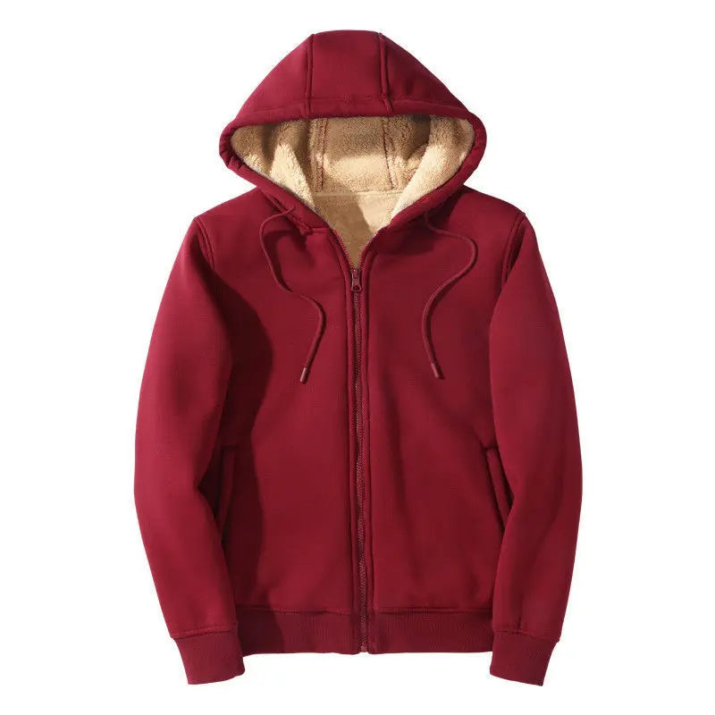 Sherpa-Lined Zip Hoodie – Men