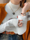 Pull à col roulé doublé de velours – Femme
