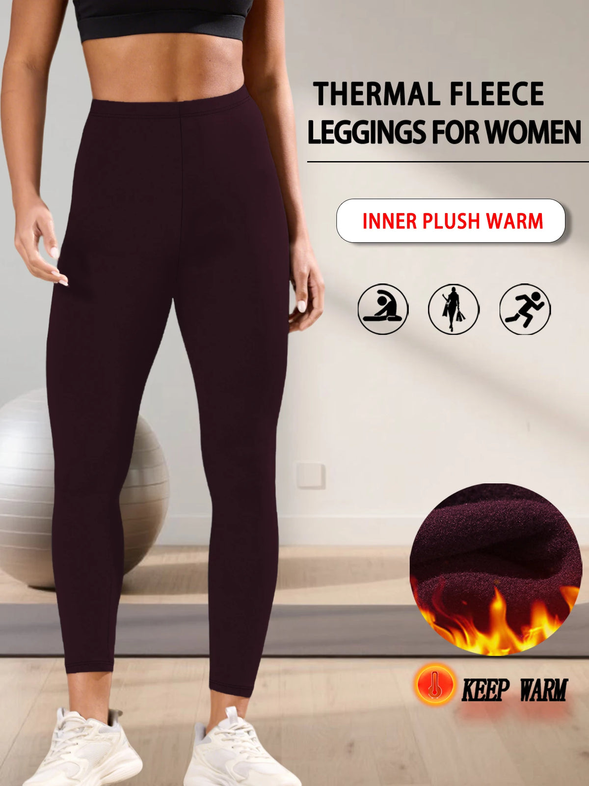 Legging thermique doublé de polaire – Femme