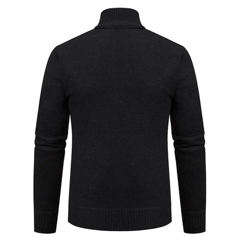 Zip Stand-Collar Knit Jacket – Men
