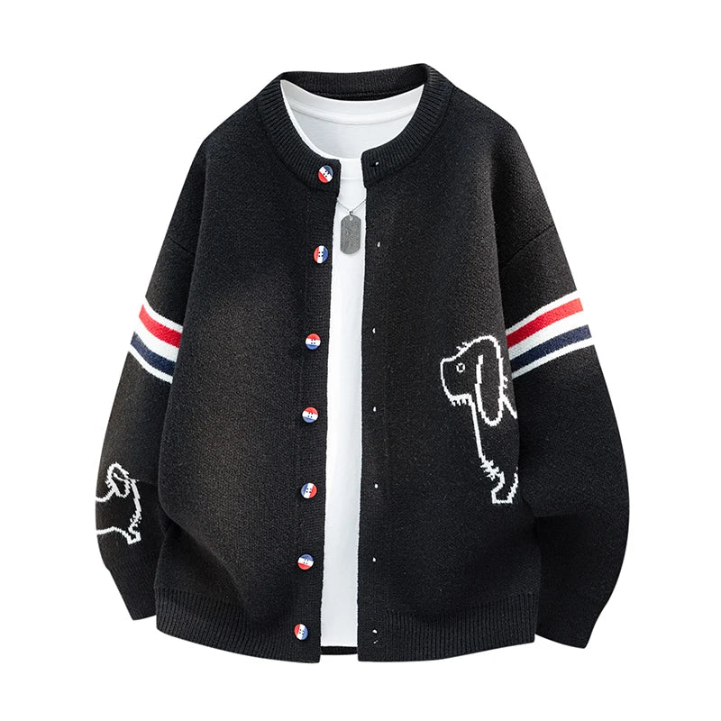 Striped Button Cardigan – Men
