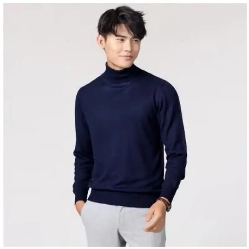 Soft Cashmere Feel Turtleneck – Men