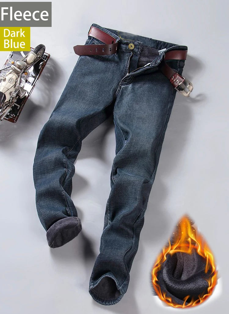 Classic Straight Stretch Jeans – Men