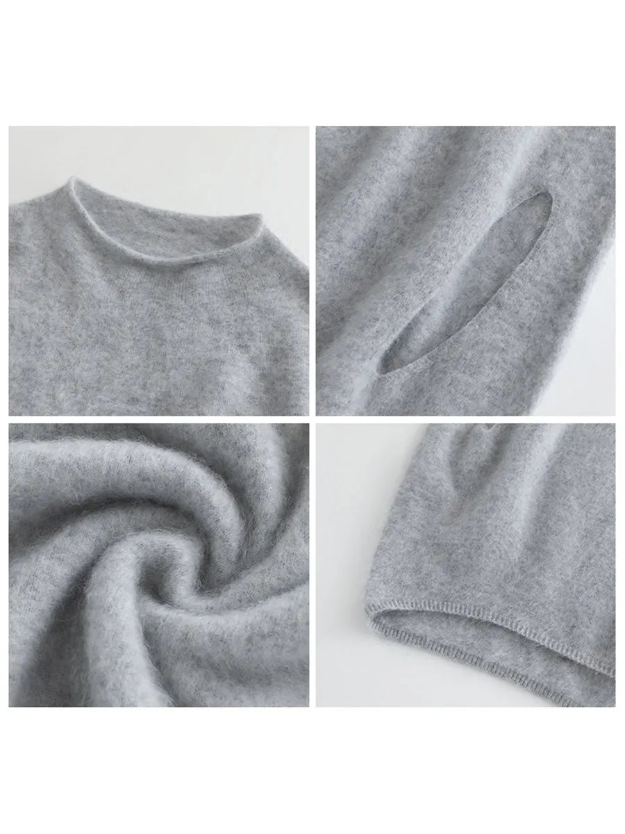 Oversized Turtleneck Wool-Blend Vest – Women