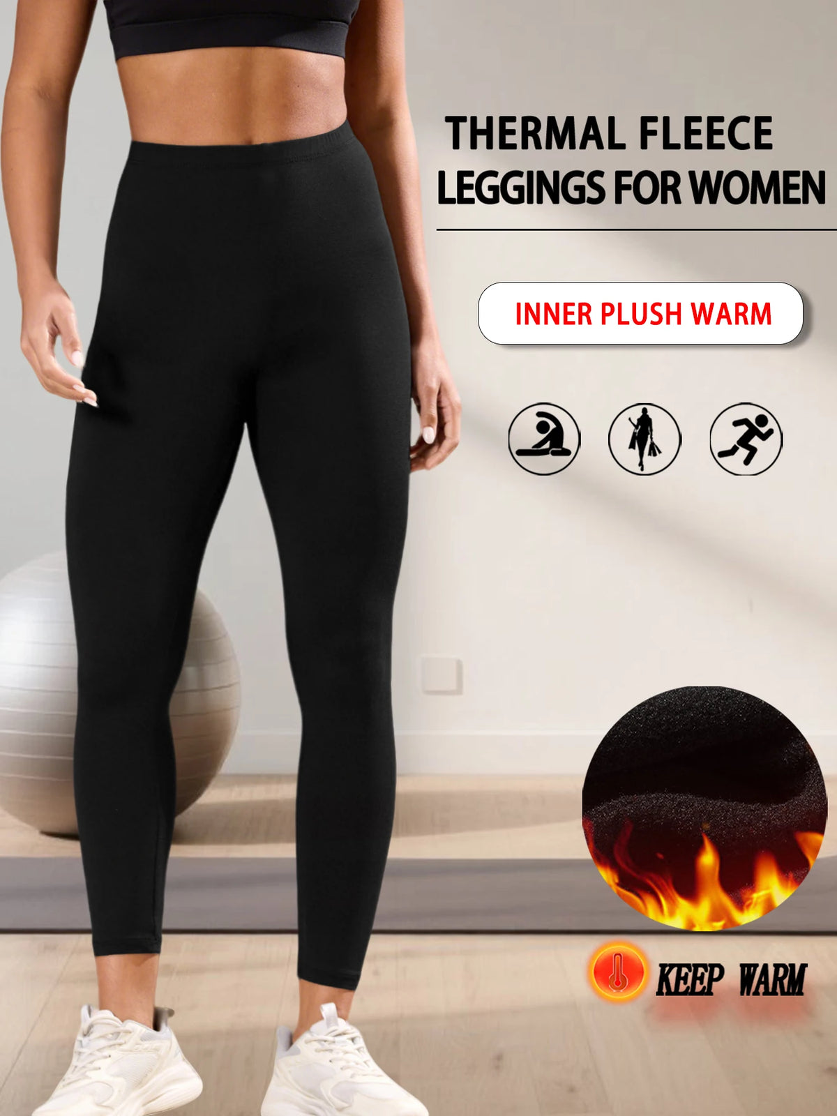 Legging thermique doublé de polaire – Femme