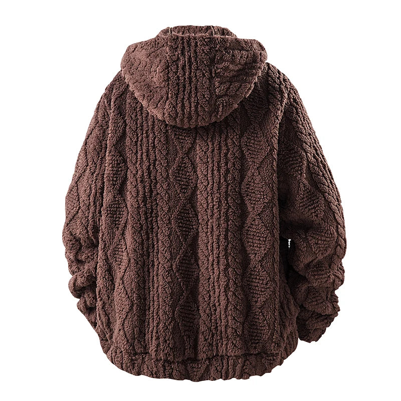 Hooded Fleece Winter Coat – Men