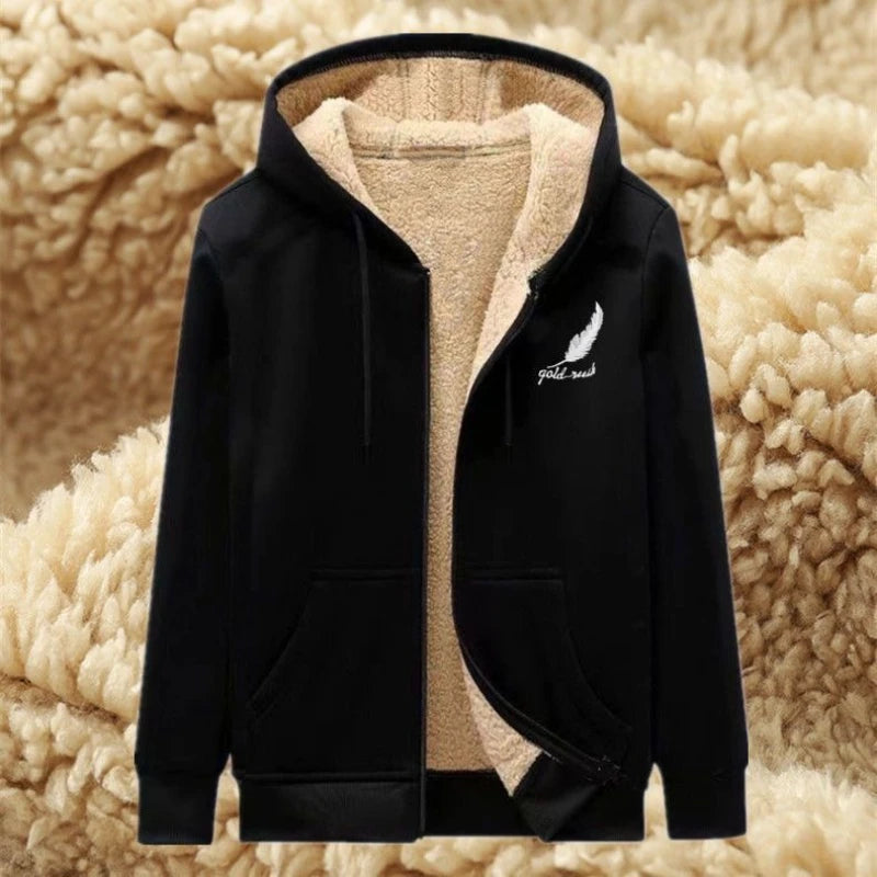Sherpa-Lined Zip Hoodie – Men