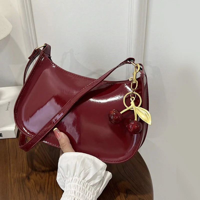 Faux Leather Shoulder Bag – Women