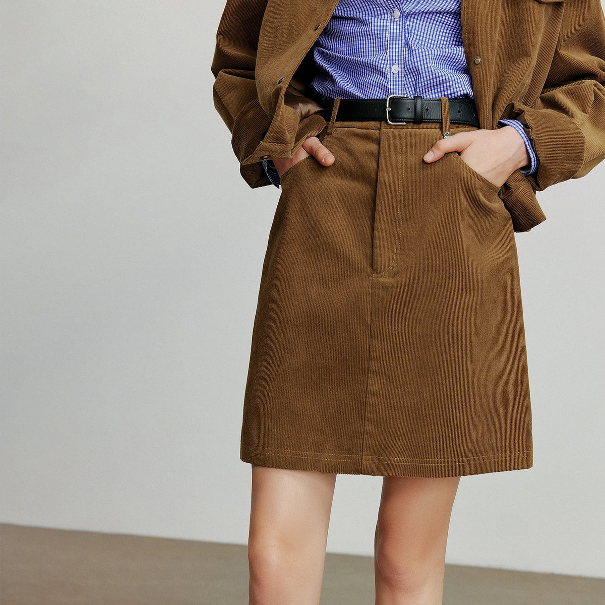 Corduroy A-Line Skirt – Women