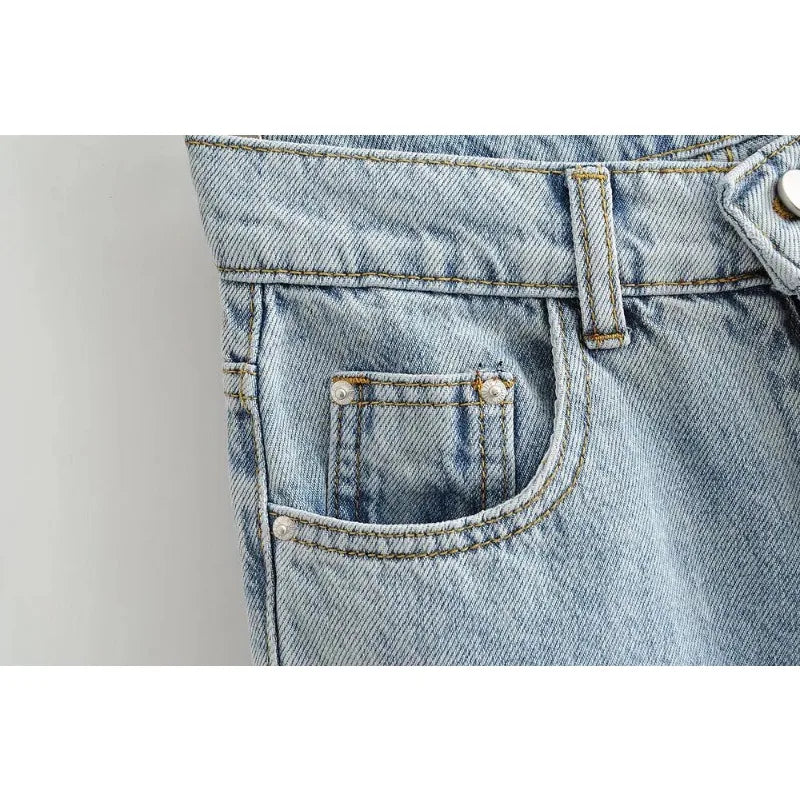 Jean droit taille haute – Femme