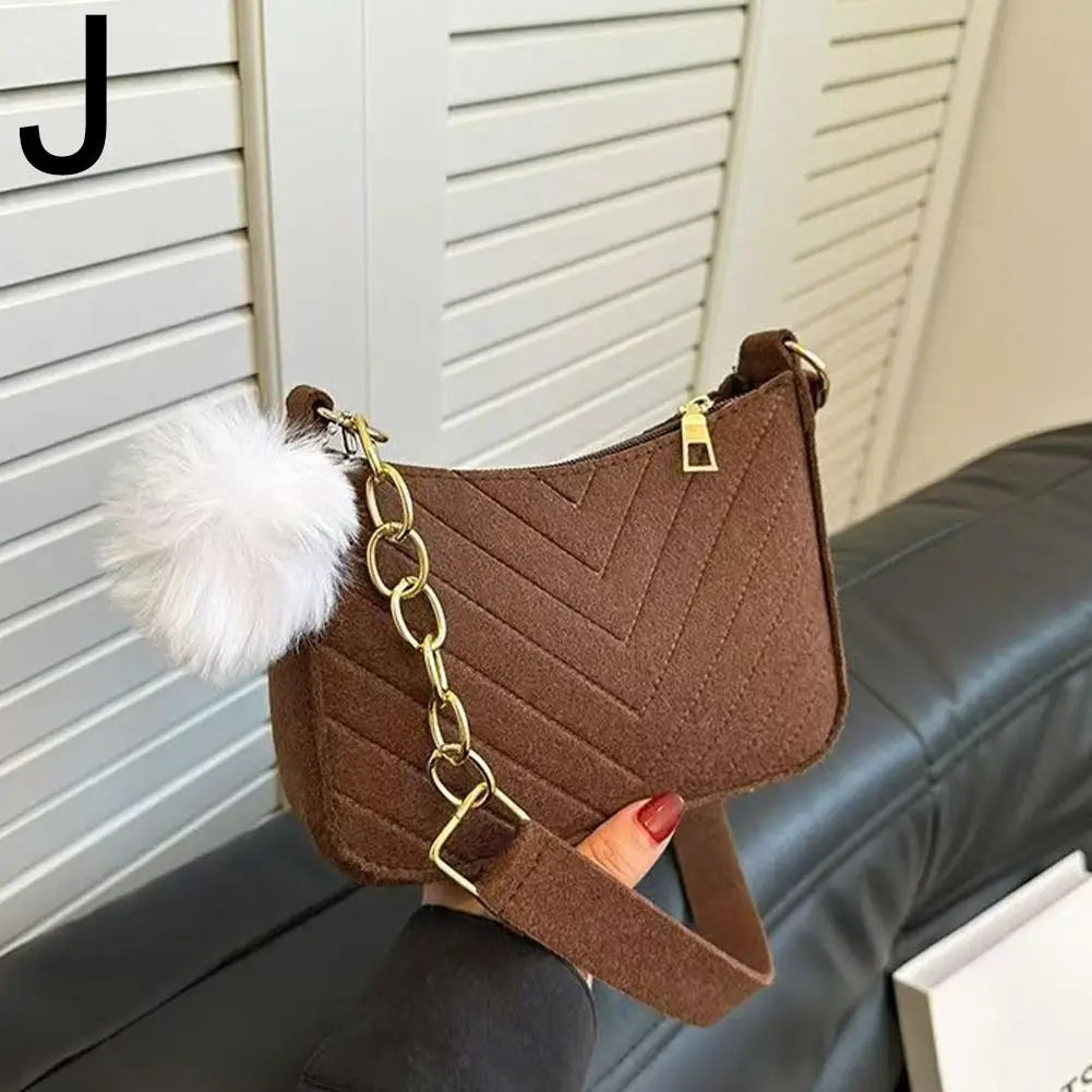 Mini Felt Saddle Shoulder Bag – Women