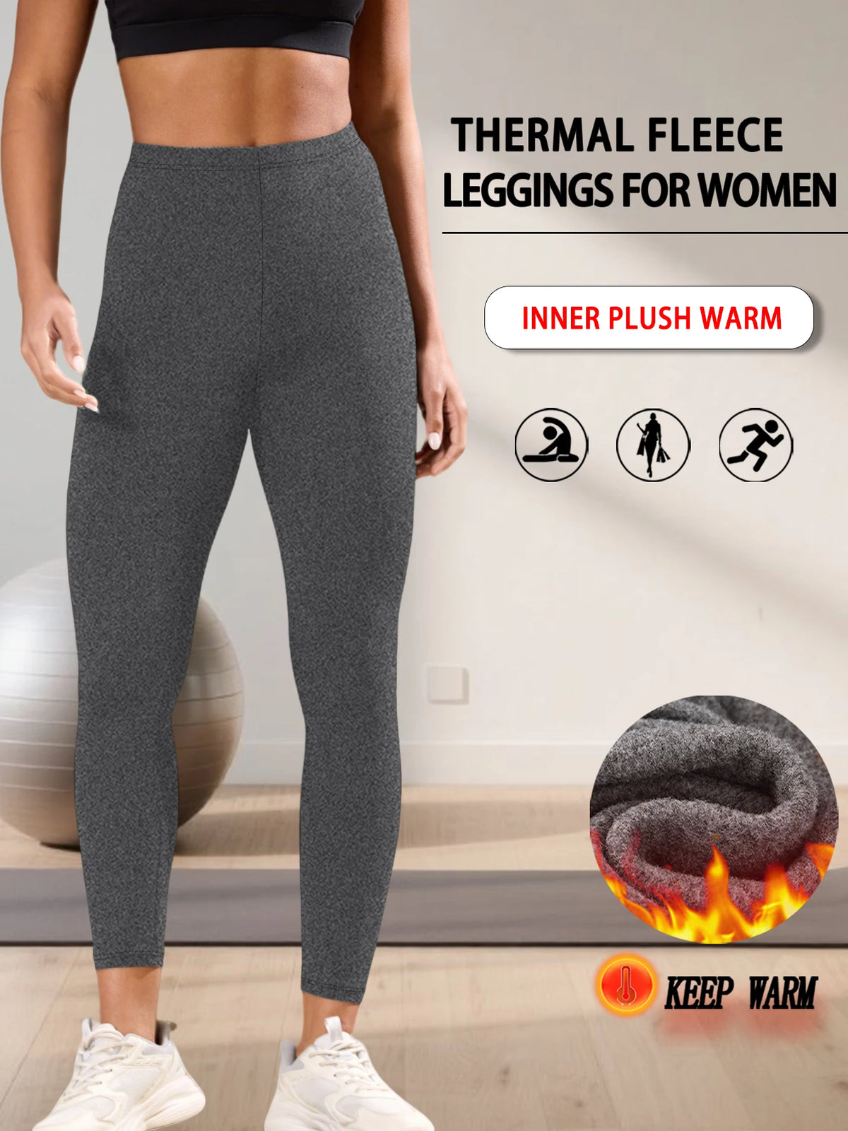 Legging thermique doublé de polaire – Femme
