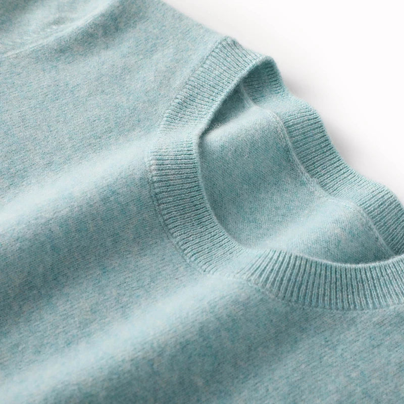 Pull fin en maille à col rond – Femme