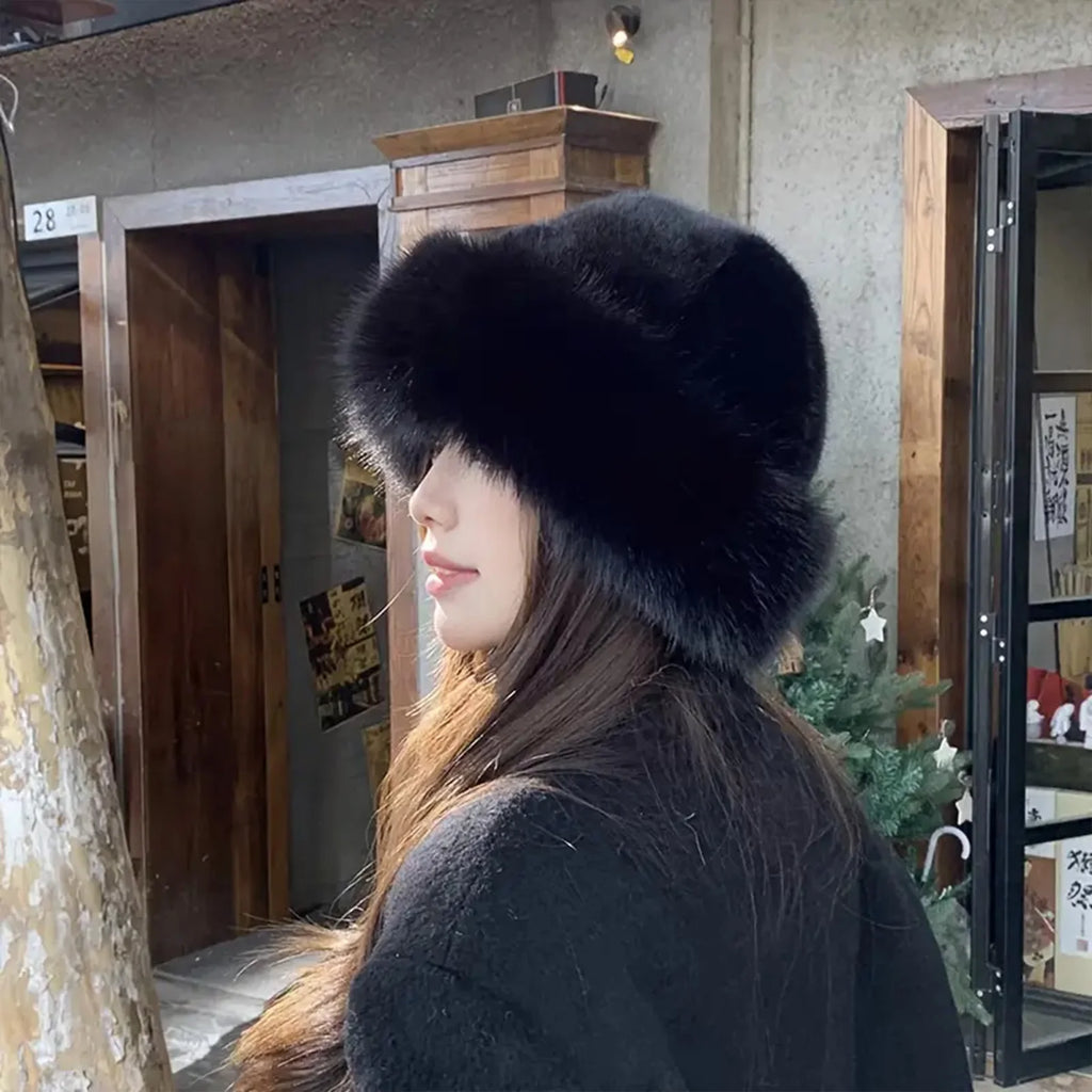 Chapeau d’hiver en fausse fourrure – femme