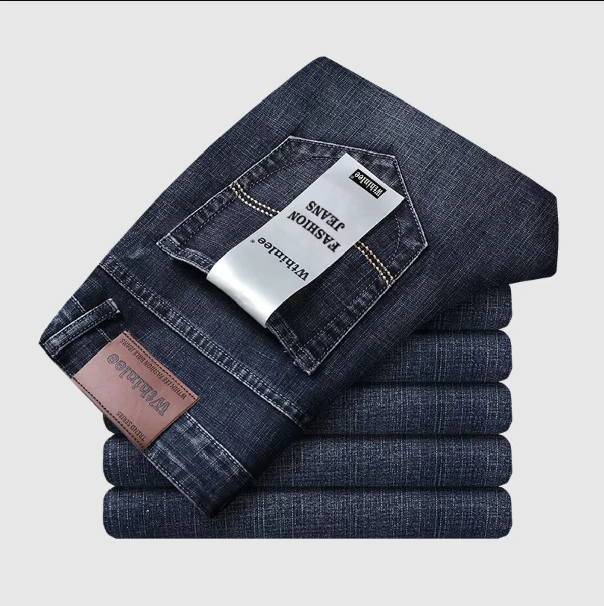 Classic Straight Stretch Jeans – Men
