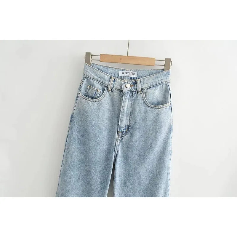Jean droit taille haute – Femme