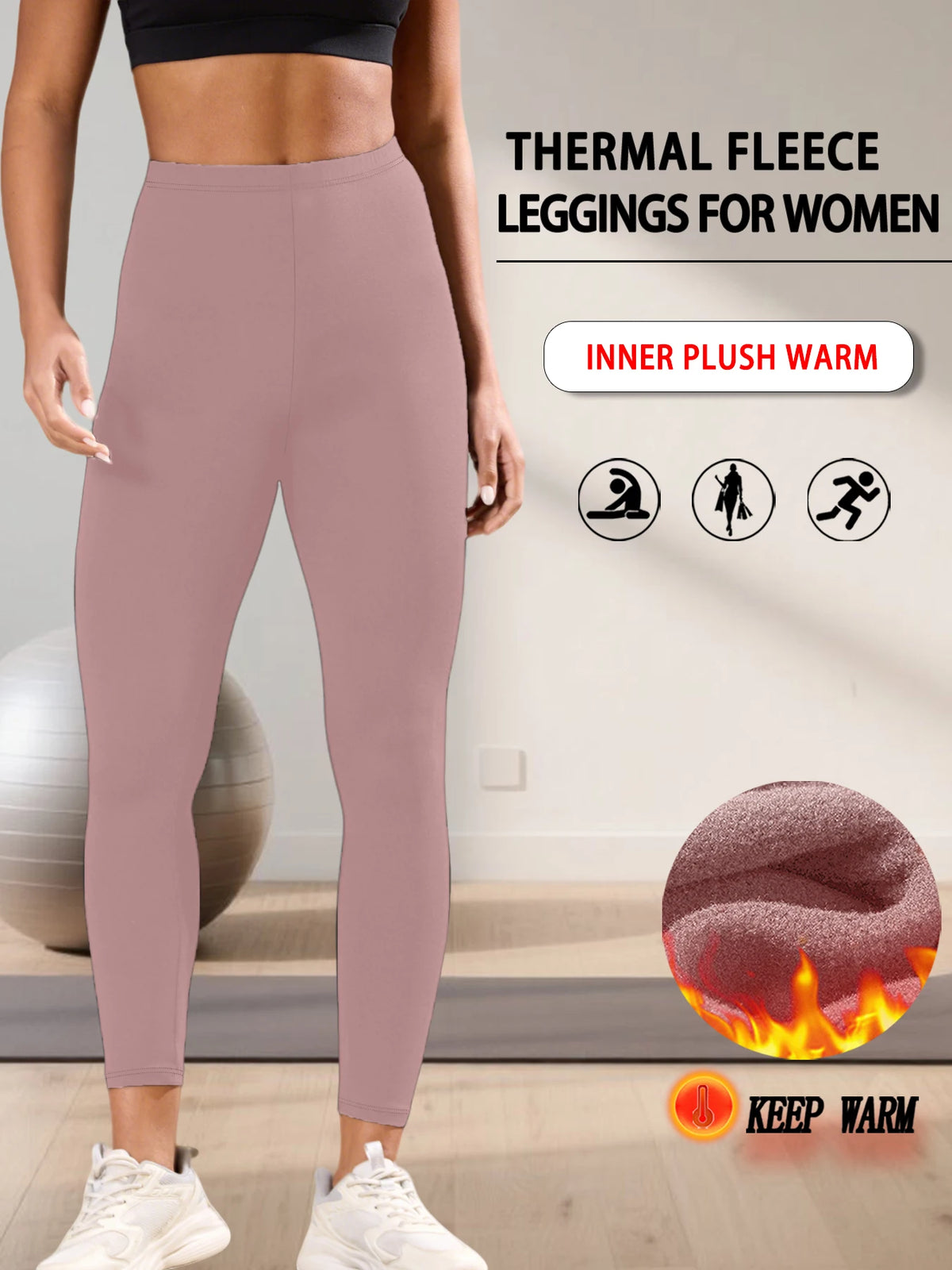 Legging thermique doublé de polaire – Femme