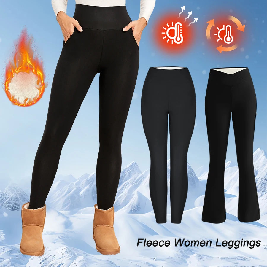 Legging évasé doublé de polaire – Femme