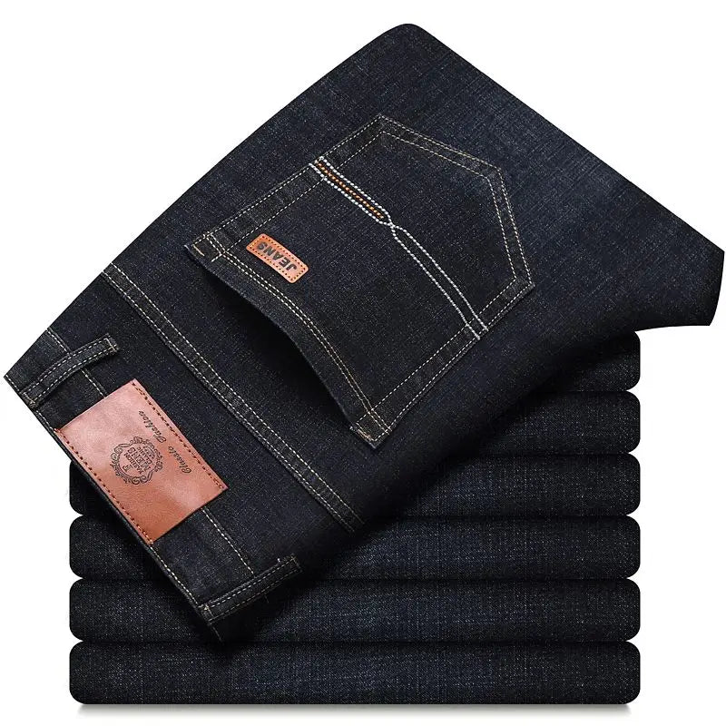 Classic Straight Stretch Jeans – Men