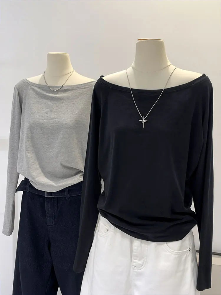 Off-Shoulder Long-Sleeve Top – Women