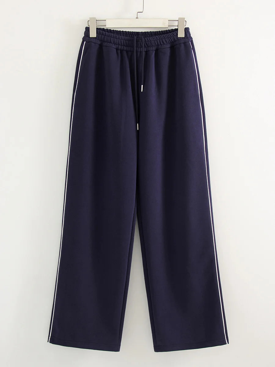 Pantalon de jogging droit à bandes latérales – Femme