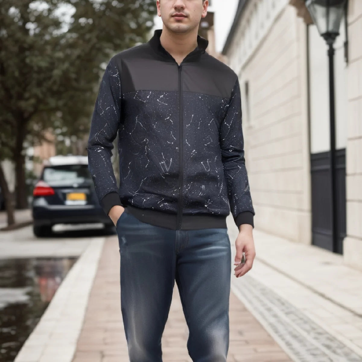 Baseball Collar Casual Jacket – Men