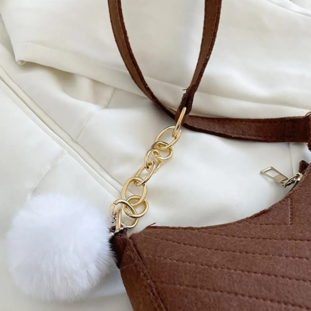 Mini Felt Saddle Shoulder Bag – Women