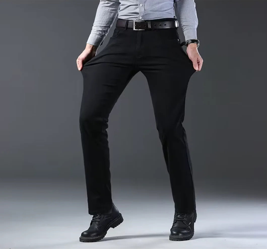 Classic Straight Stretch Jeans – Men