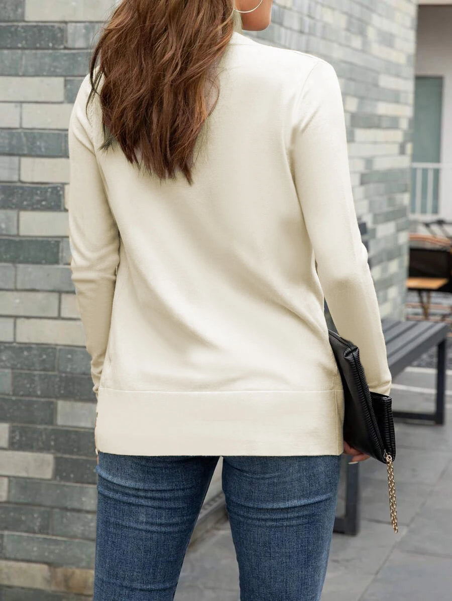 Gilet pour femme à poches ouvertes sur le devant