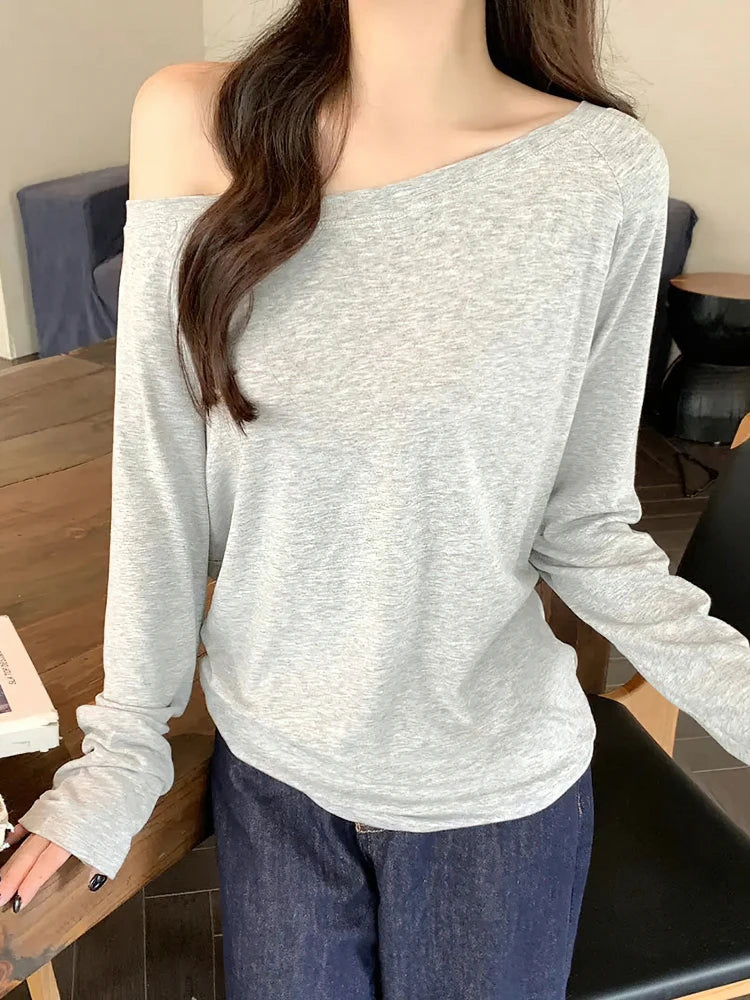 Off-Shoulder Long-Sleeve Top – Women