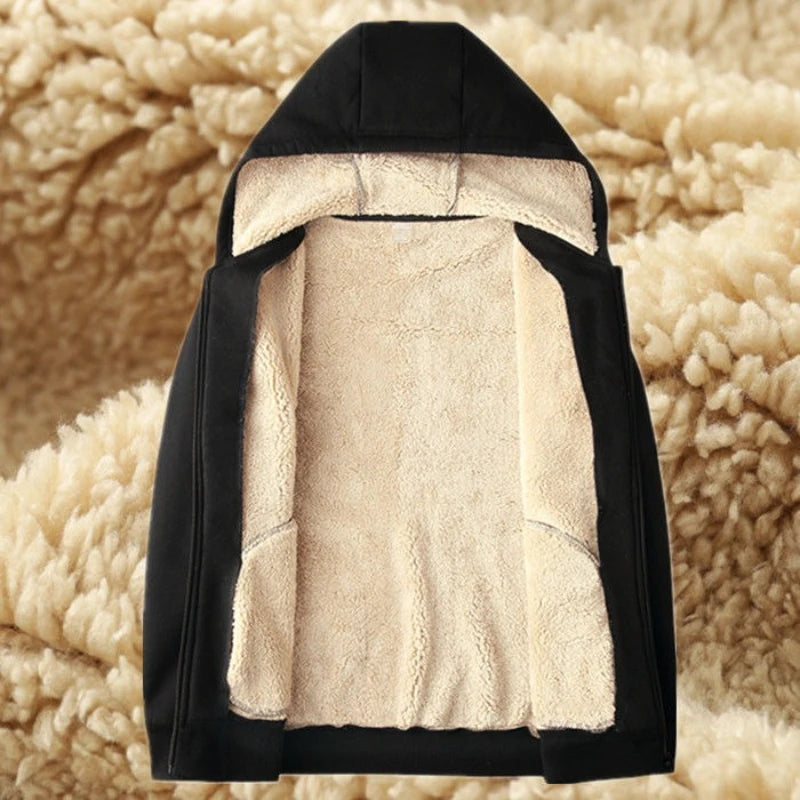 Sherpa-Lined Zip Hoodie – Men