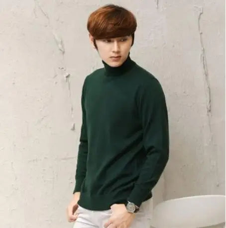 Soft Cashmere Feel Turtleneck – Men