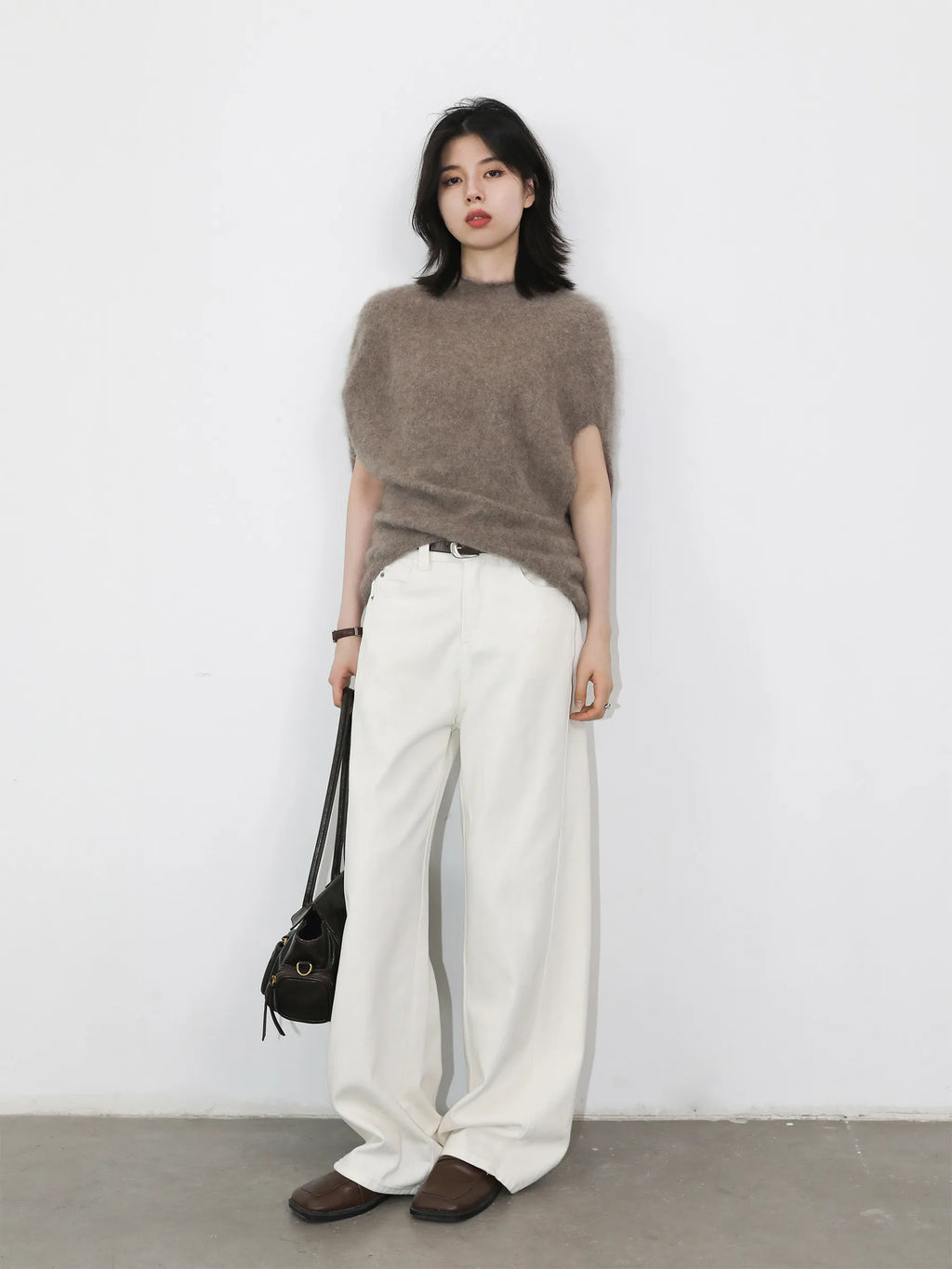 Oversized Turtleneck Wool-Blend Vest – Women
