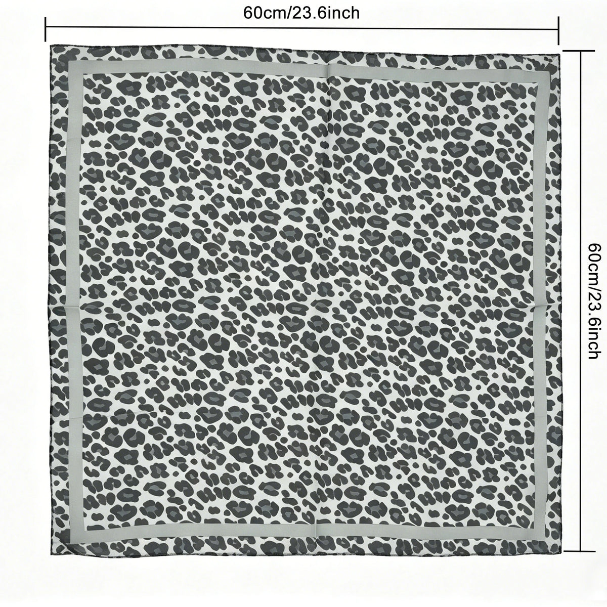 Leopard Print Silk-Feel Scarf – Women