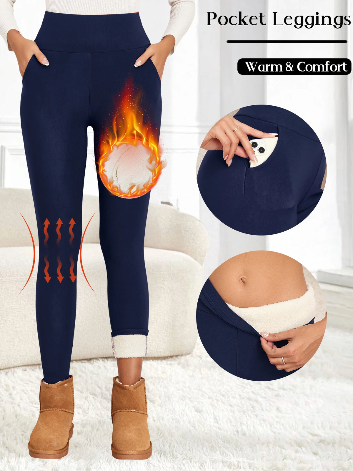 Legging évasé doublé de polaire – Femme