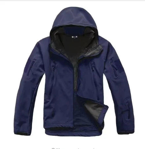Softshell Fleece Hooded Cargo Jacket – Men