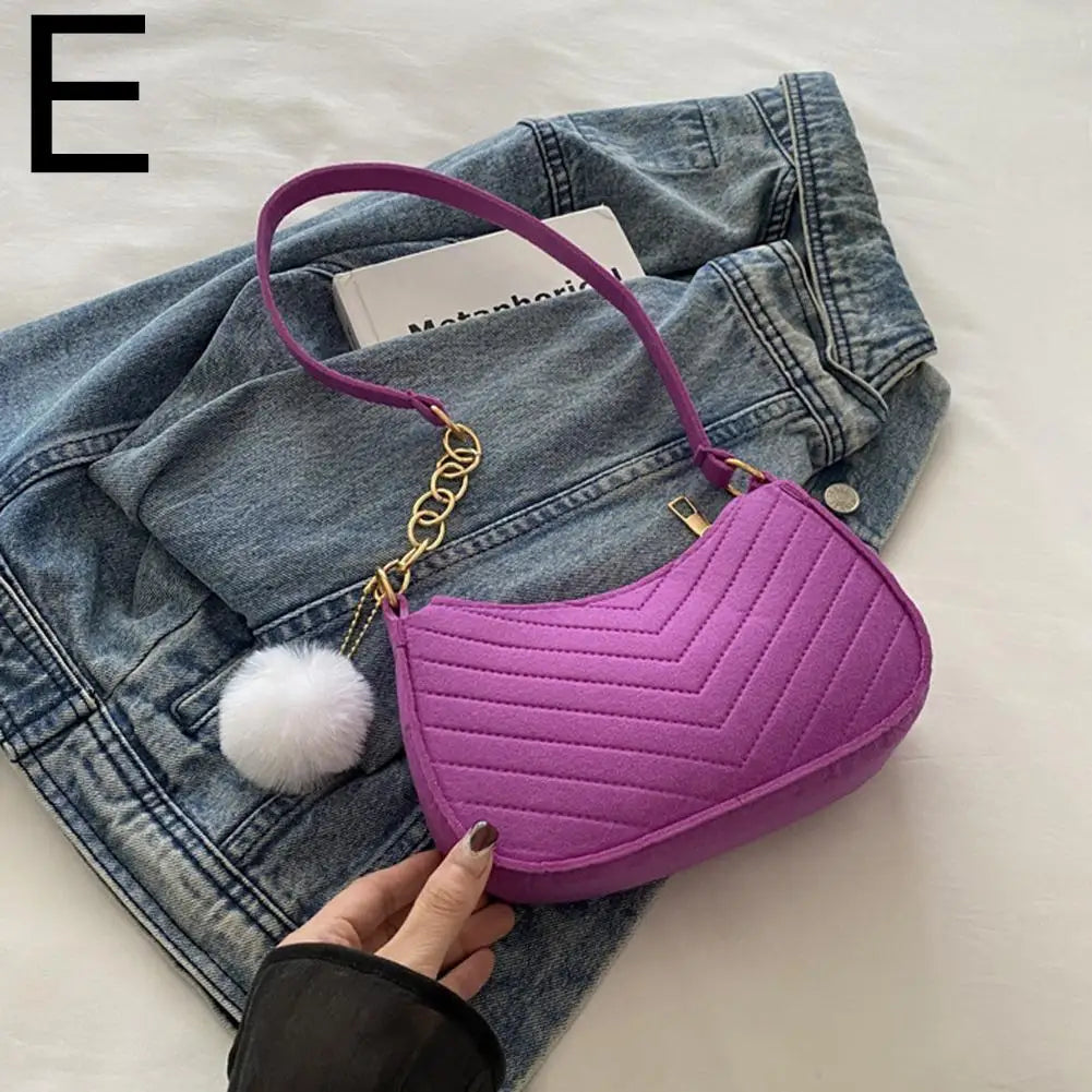 Mini Felt Saddle Shoulder Bag – Women