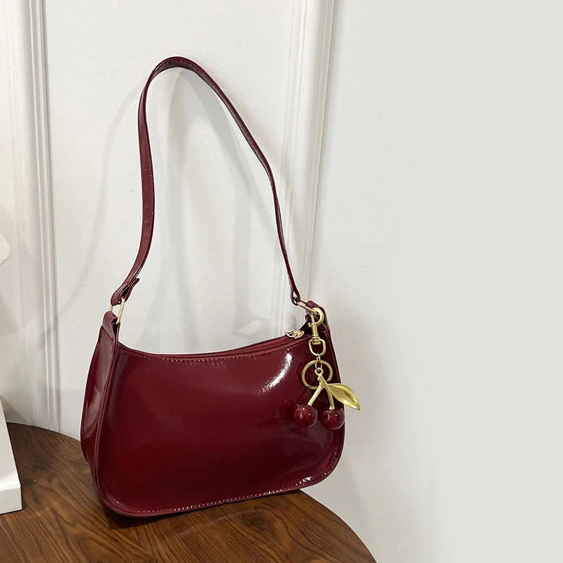 Faux Leather Shoulder Bag – Women